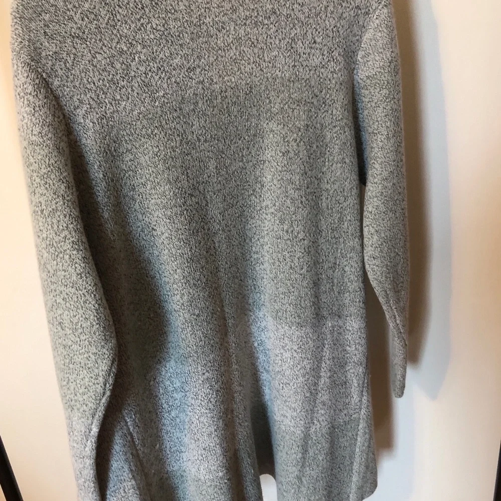 NWOT Gray on Gray Open Sweater by Creation with Draped Collar and Cozy Fit XXL - Picture 3 of 3